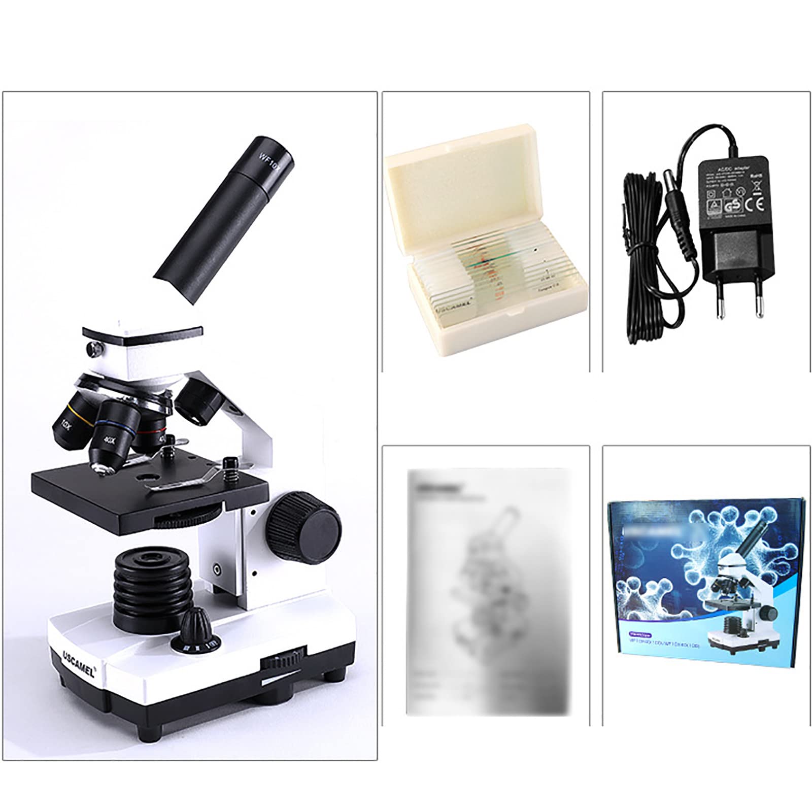 2000x Compound Microscope for Adults & Kids - Dual LED Illumination Microscope for Students, Home School & Laboratory Use - Science Education Microscope for Biology, Chemistry & Home Learning Experiments