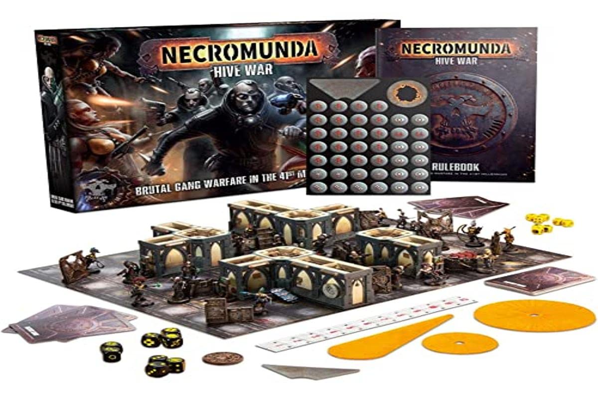 Necromunda Hive War Board Game Box Set - Sci-Fi Tabletop Strategy Game for Adults & Teens | Perfect for Game Nights & Warhammer 40K Fans