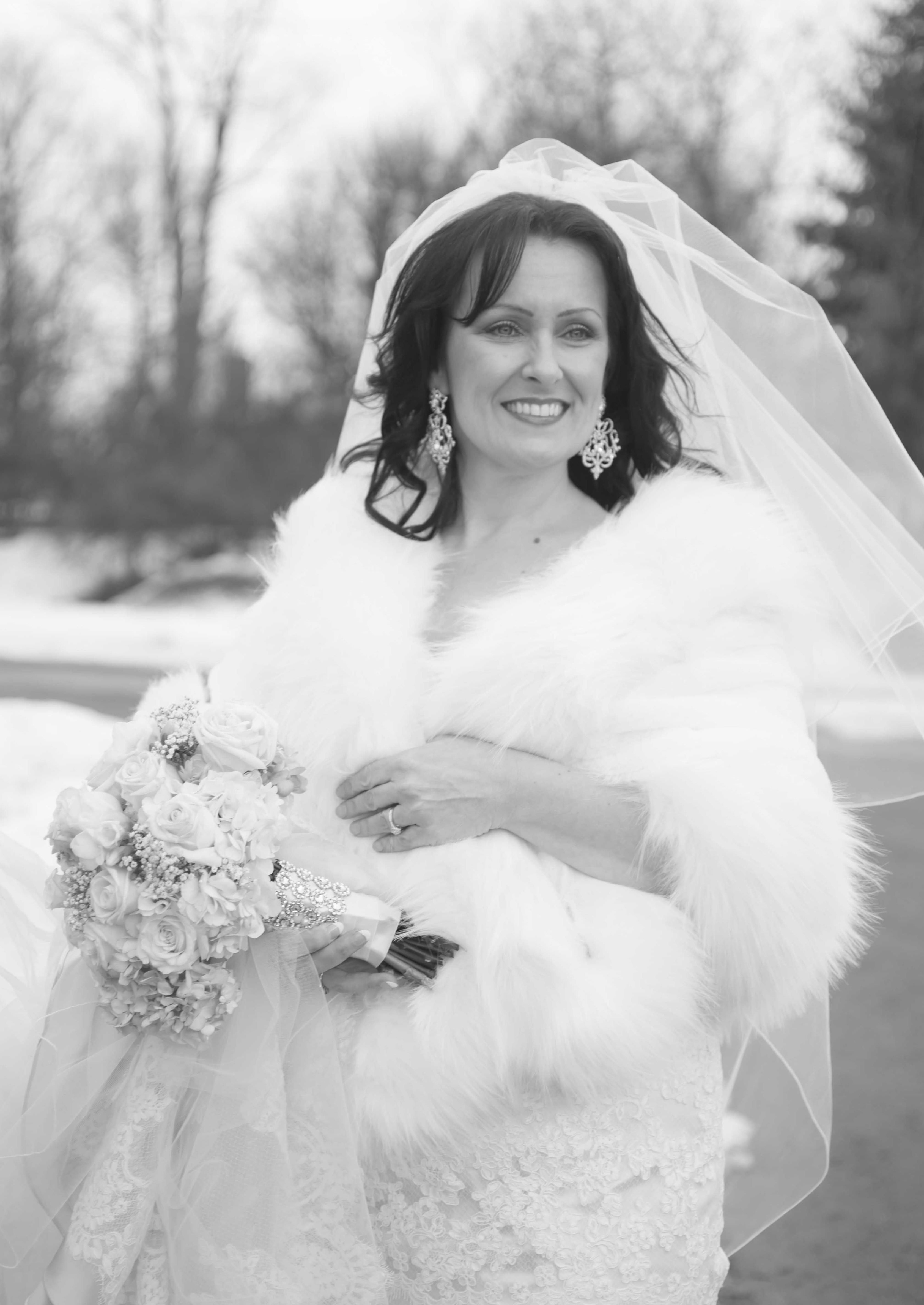 Ivory White Bridal Fur Shawl with Butterfly Design - Elegant Wedding Accessory for Brides, Winter Weddings & Formal Events