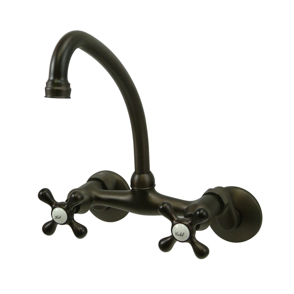 Elements of Design Nuvo ES2145X 2-Handle Wall Mount Kitchen Faucet in Oil Rubbed Bronze - 6-5/8