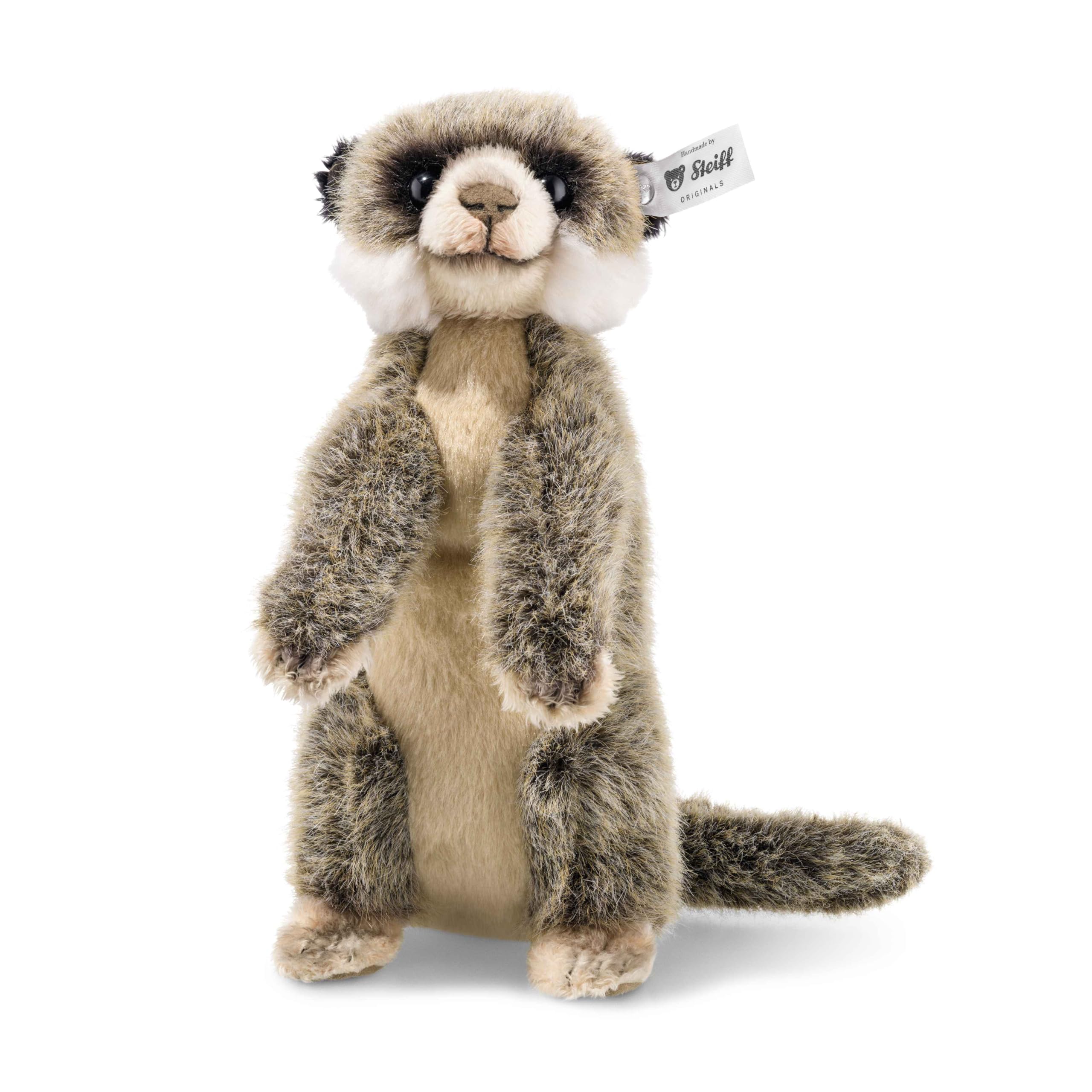 Steiff Baby Meerkat Plush Toy - Soft Brown/Beige Stuffed Animal (069871) | Cute Small Meerkat Gift for Kids, Nursery Decor & Collectible | Perfect for Cuddling, Gifts & Animal Lovers