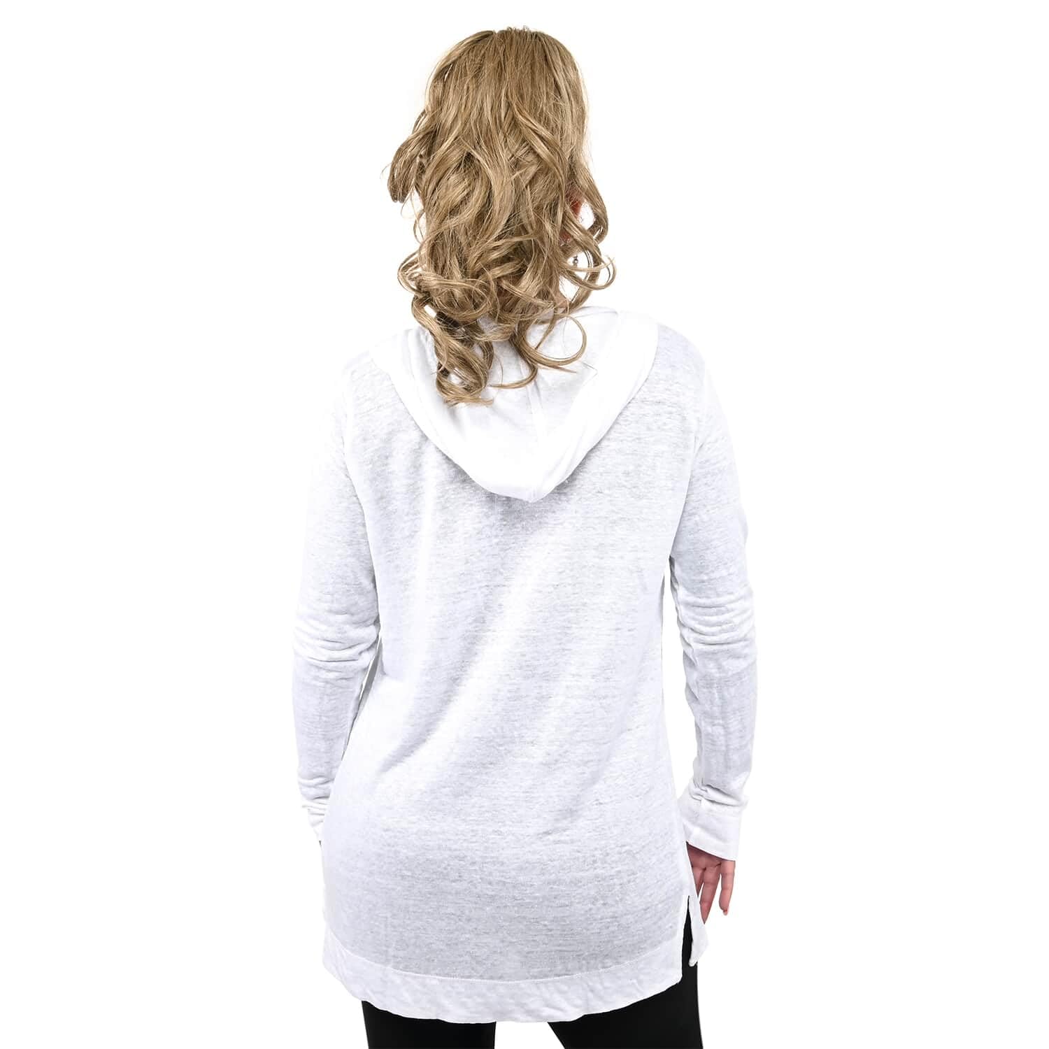 Jovie Women's Breathable Multi-Color Linen Hooded Cardigan - Soft Round Neck Lightweight Sweater for Birthday Gifts, Casual Wear & Spring Layering