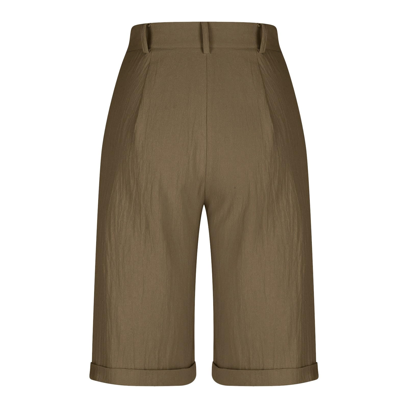 2024 Women's Bermuda Shorts - High Waist Wide Leg for Summer & Beach