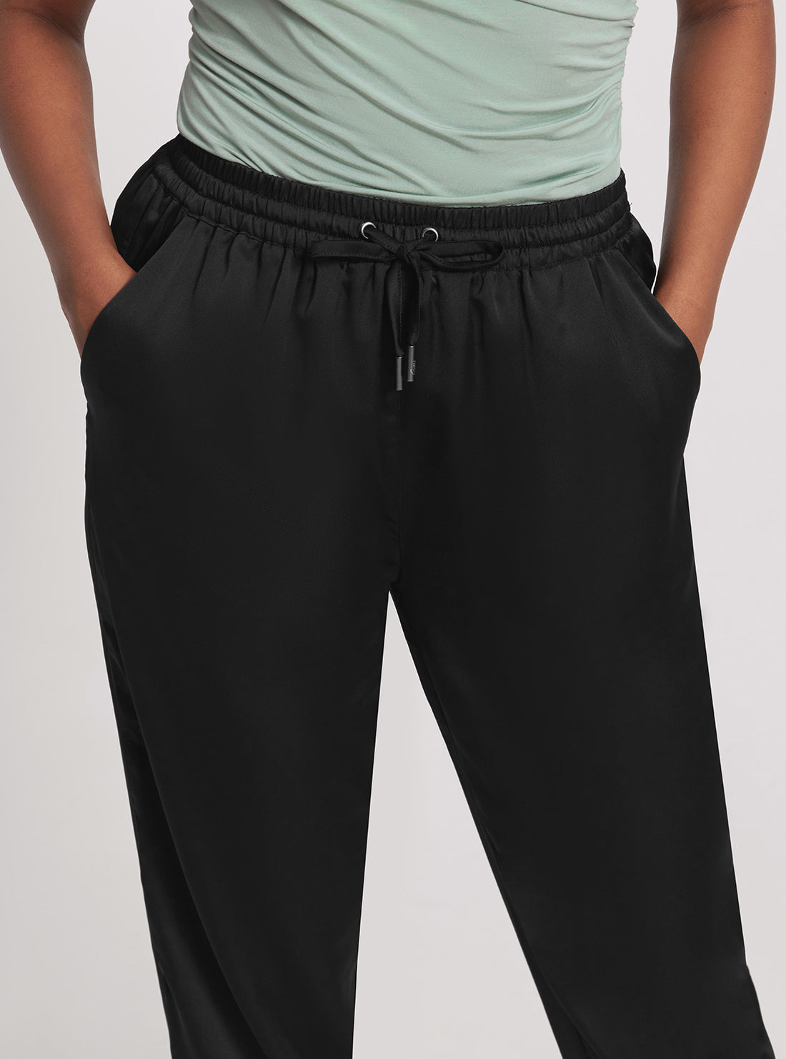 Eco-Friendly Black Viola Jogger Pants for Women - Comfortable Lounge & Workout Pants - Perfect for Yoga, Running, and Casual Wear