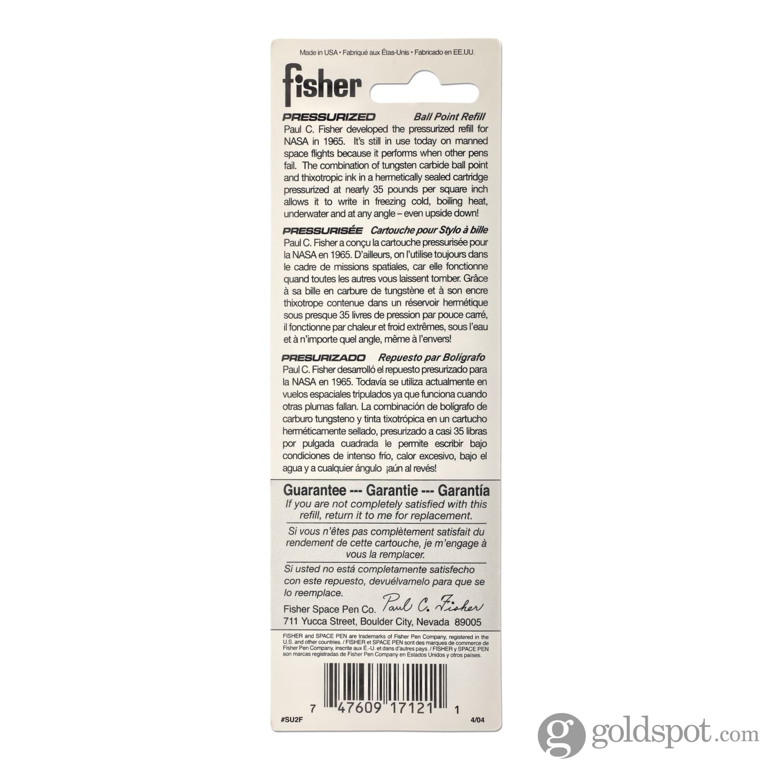 Fisher Space Universal Ballpoint Pen Refill - Red Ink, Fine Point (0.7mm) for Smooth Writing | Compatible with Most Pens | Ideal for Office, School & Everyday Use