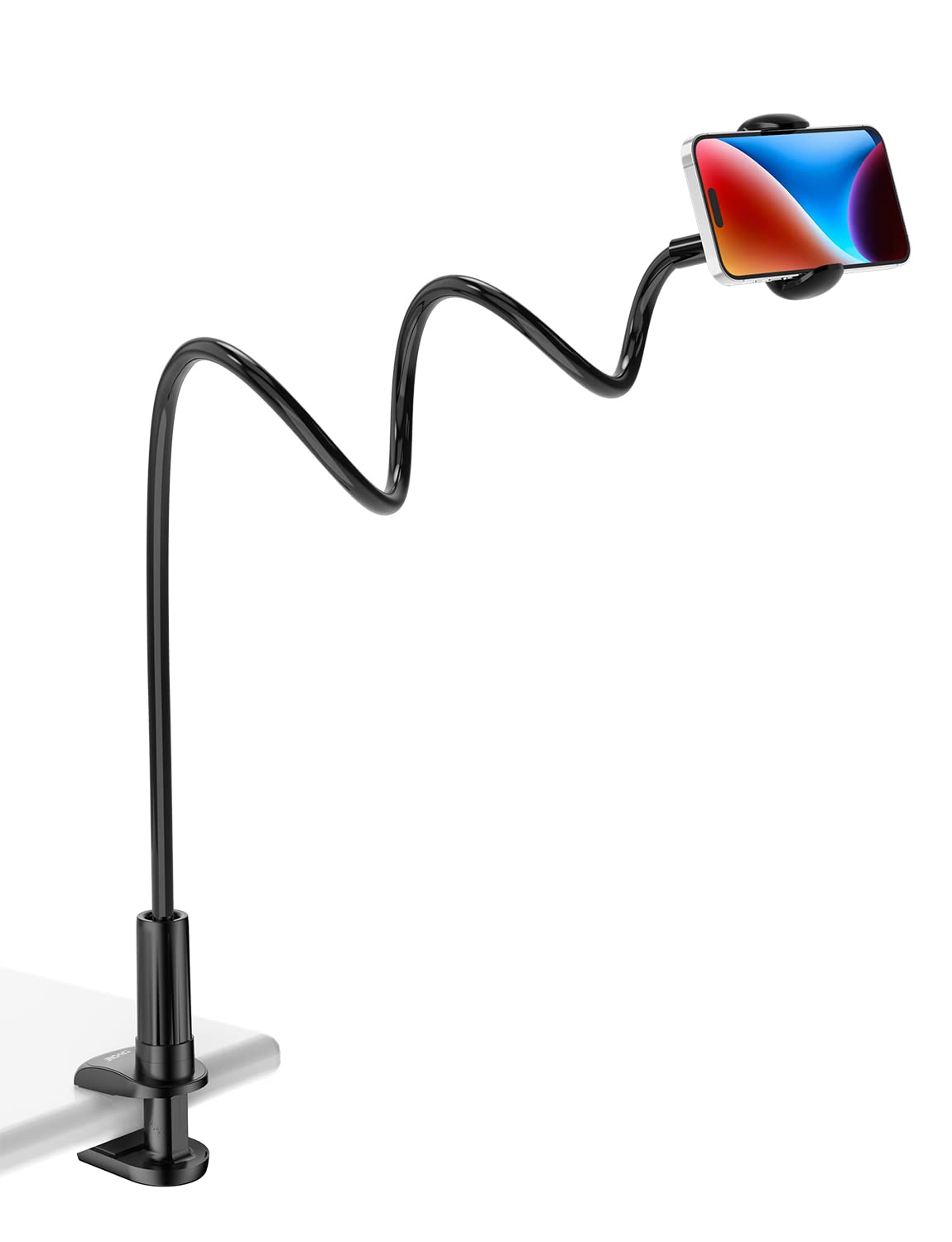 TRYONE Gooseneck Phone Holder - 360° Rotatable & Adjustable Foldable Stand for iPhone, Samsung, Huawei, Google Pixel (70cm) - Perfect for Video Calls, Gaming, Cooking & Office Work