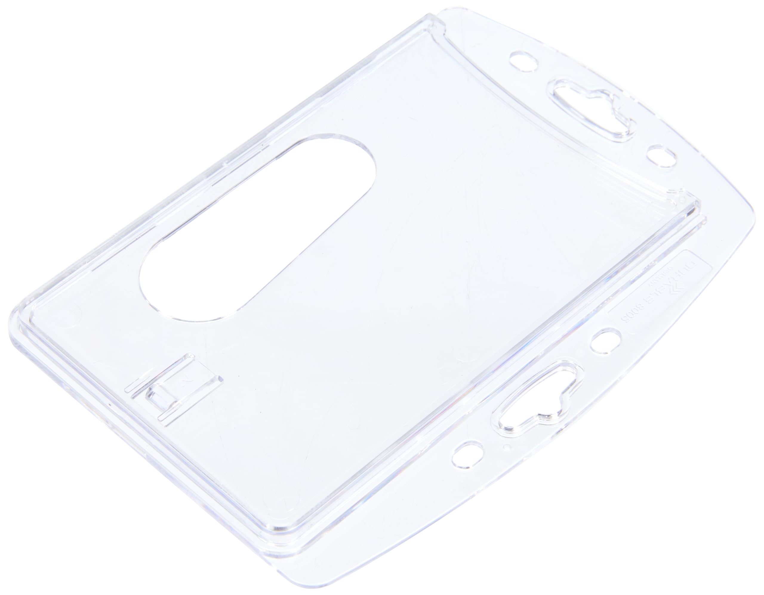 Durable Clear ID Card Holder - Vertical & Horizontal Orientation (0.20x4x2.75 Inch) for Business, School & Security Badges | Office, Campus & Workplace Essentials