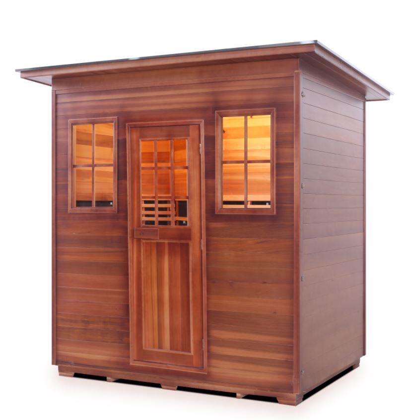 Enlighten Sauna Sapphire 5-Person Infrared & Traditional Sauna with Premium Wood Construction - Perfect for Home Spa, Relaxation & Detox Therapy (Model: H 16380)