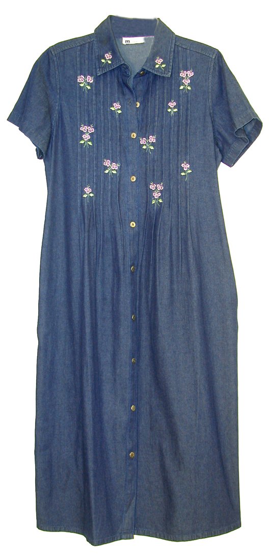 LA CERA Women's Denim Dress - Casual Stretch Denim Shirt Dress with Pockets | Perfect for Spring/Summer Outfits, Brunch Dates & Weekend Getaways