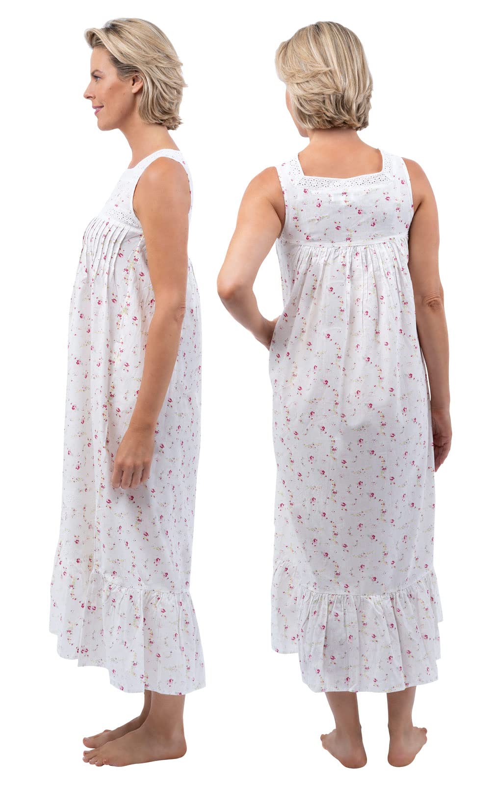 Eleanor 100% Cotton Victorian Nightgown for Women - Soft & Comfortable Sleepwear for Relaxing Evenings & Cozy Nights at Home