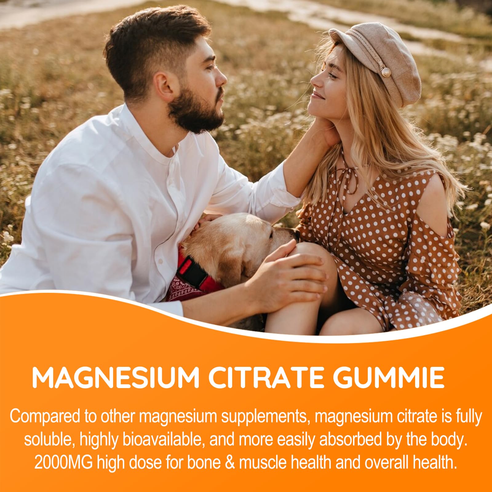 2000mg High Absorption Magnesium Citrate Gummies for Adults - Sleep, Relaxation & Energy Support with Ashwagandha - Muscle, Bone & Digestive Health Supplement - 120 Count (Perfect for Nighttime Routine & Active Lifestyles)