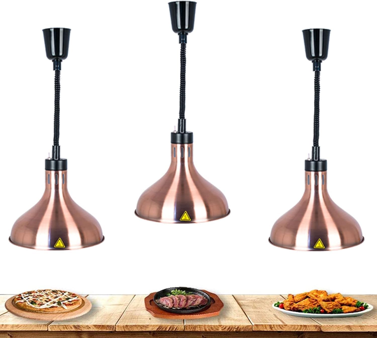 Commercial Food Heat Lamp - Adjustable Retractable Warmer Light for Restaurants, Hotels & Kitchens | Perfect for Buffets, Catering & Food Display