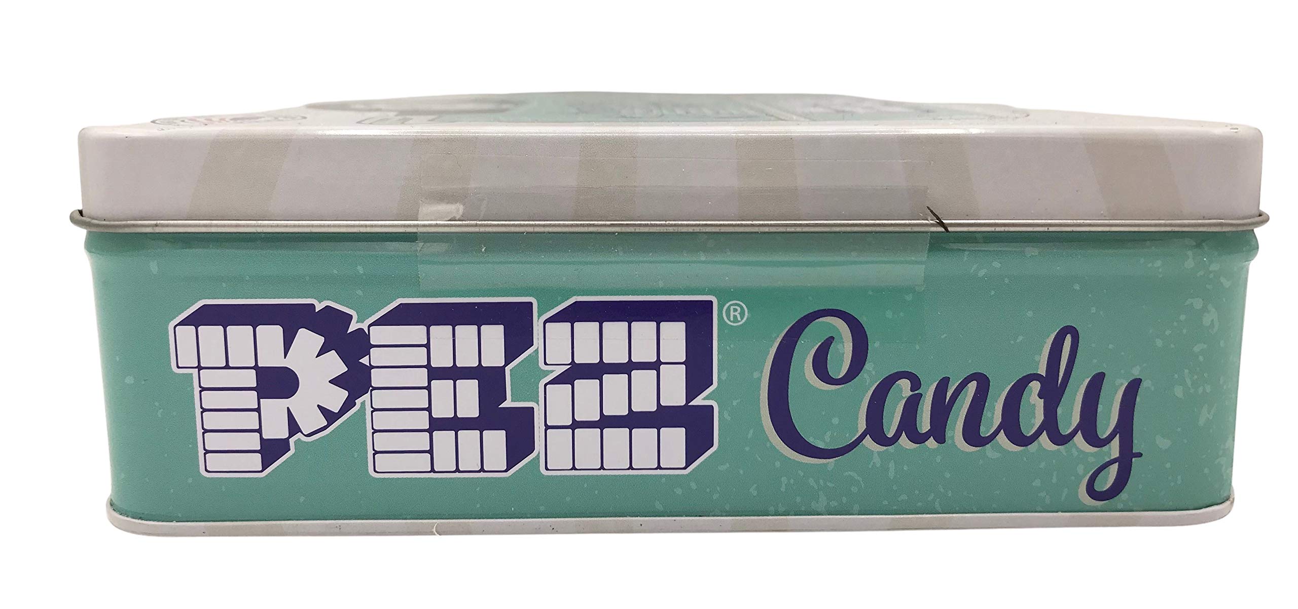 Pez Collector Candy Tin with 40+ Assorted Candy Rolls - Retro Candy Dispenser for Collectors & Gift Giving - Perfect for Parties, Holidays & Nostalgic Treats