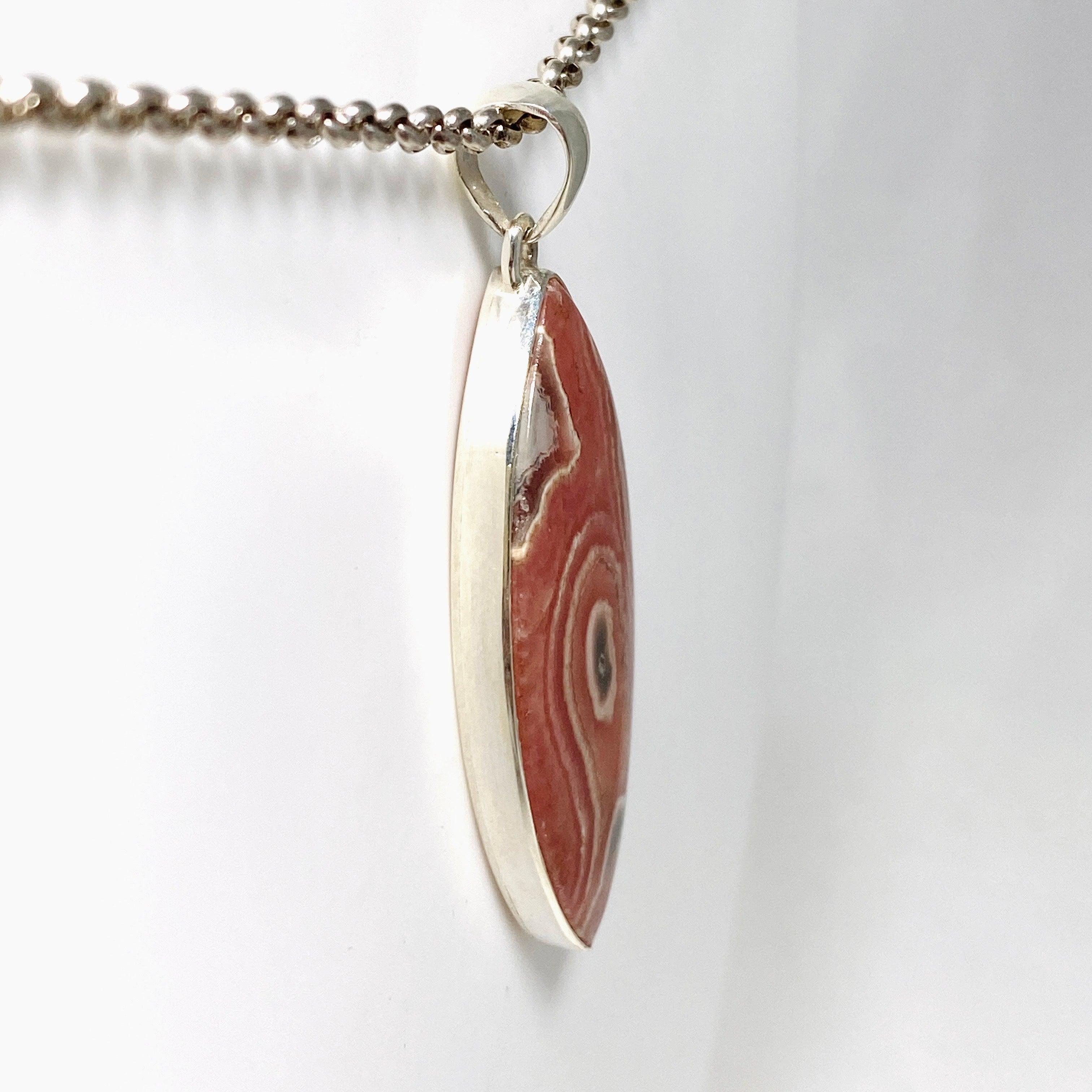 Rhodochrosite Marquise Cut Pendant Necklace KPGJ4330 - Elegant Jewelry for Women, Gift for Her, Perfect for Valentine's Day & Anniversary