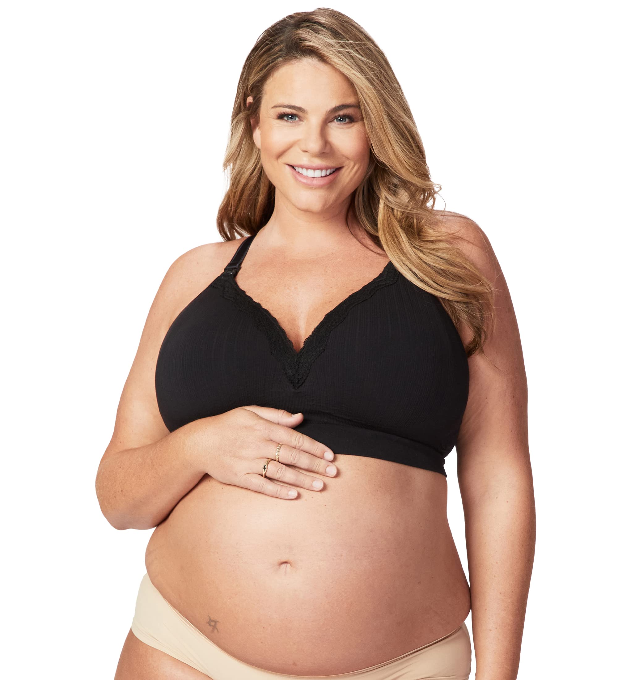 Tutti Frutti Bamboo Wireless Nursing Bra for Breastfeeding - Comfortable Maternity Bra for B-H Cups - Perfect for Sleep, Lounge & Everyday Wear