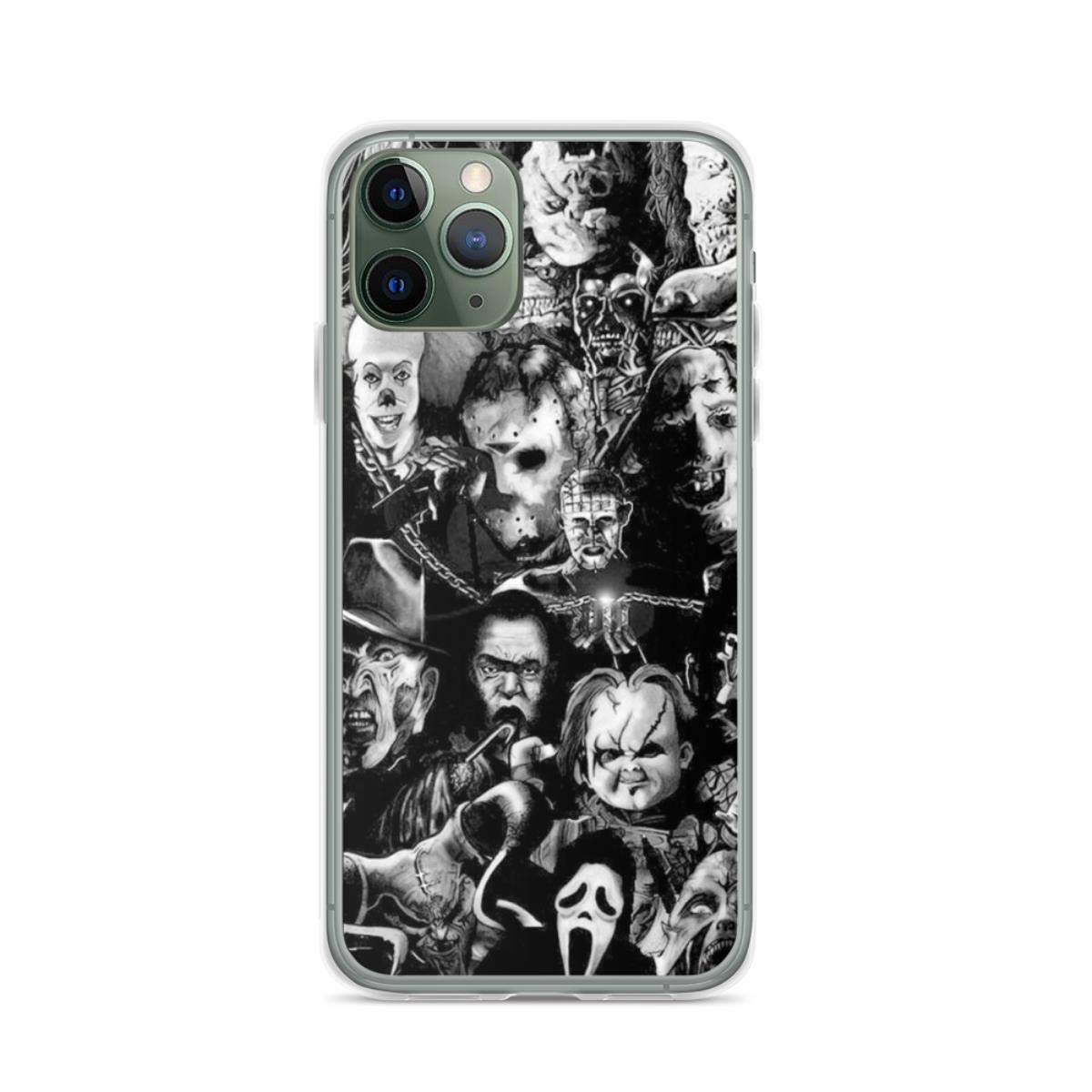 Horror Movie Collage iPhone 11 Pro Case - Scary Film Design Protective Phone Cover for Horror Fans - Perfect for Halloween, Movie Nights & Themed Parties