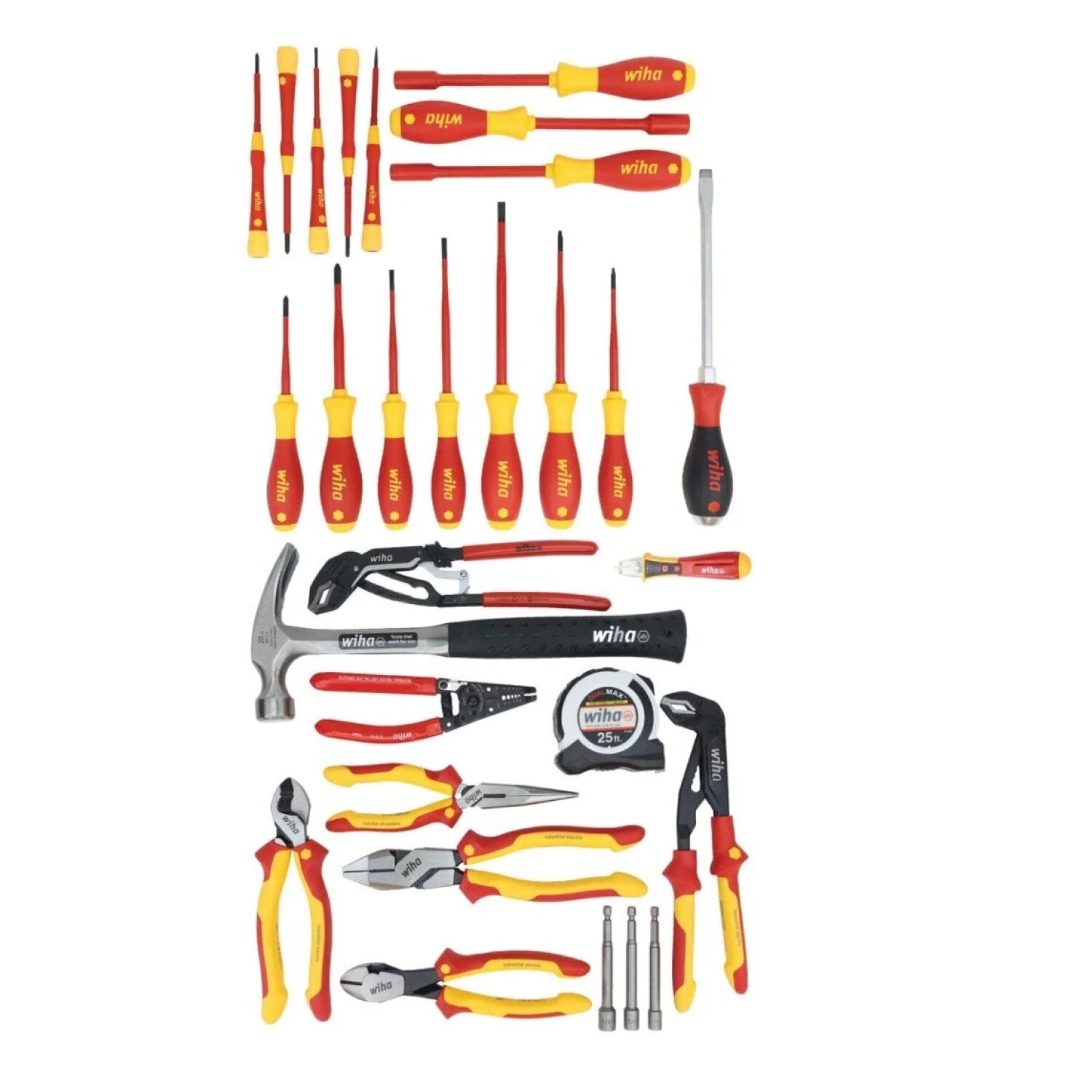 Wiha 91871 Journeyman Electrician's Insulated Tool Kit - 30-Piece Heavy Duty Backpack Set for Professional Electricians | Perfect for Industrial, Commercial & Residential Electrical Work
