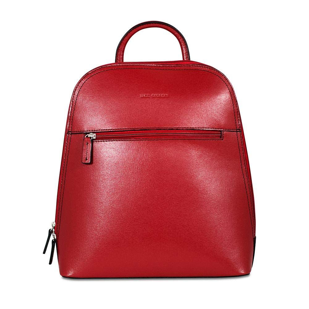 Jack Georges Chelsea Angela Small Backpack #5835 (Red) - Stylish & Compact Women's Leather Backpack for Work, Travel & Everyday Use