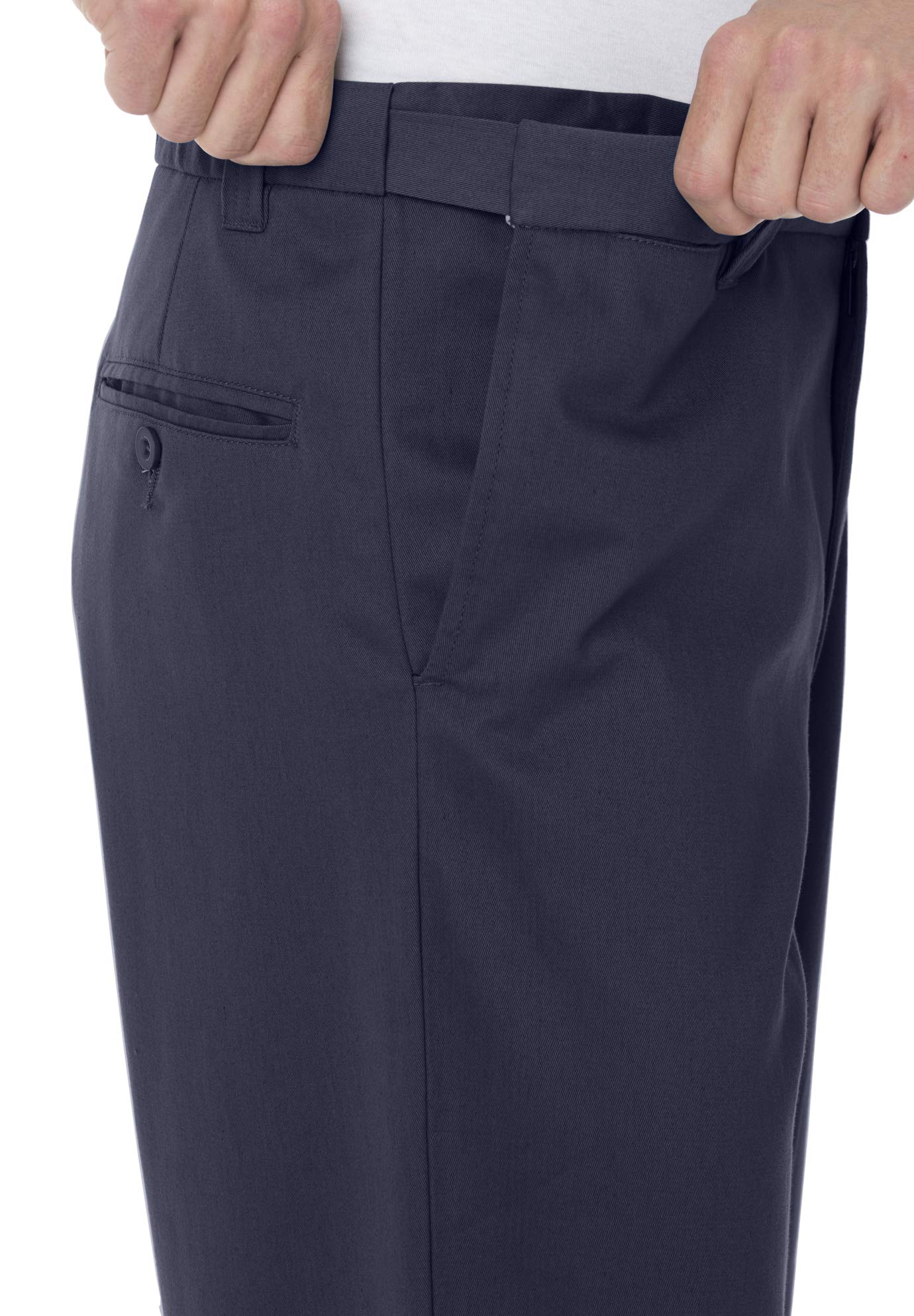 KingSize Men's Big & Tall Wrinkle-Free Expandable Waist Dress Pants for Work & Formal Occasions - Comfortable Office & Business Attire