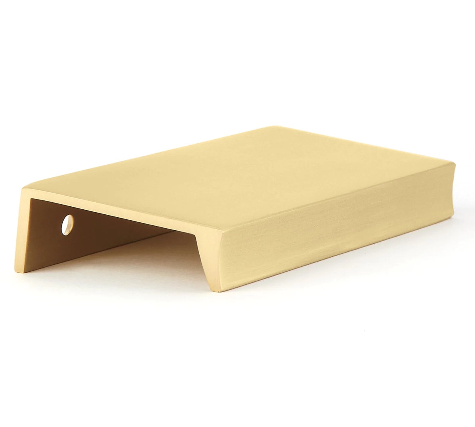 Satin Brass Parker Edge Drawer Pull - Elegant Cabinet Hardware for Kitchen & Bathroom - Perfect for Modern Home Decor & Furniture Upgrade