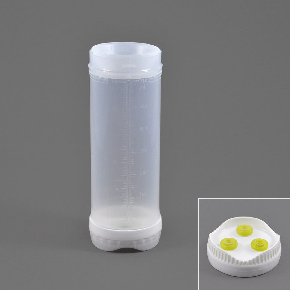 FIFO Portion Pal 24 Oz Squeeze Bottle with 3 Valve Cap - Yellow (6-Pack) | Ideal for Restaurants, Catering & Home Kitchen Use
