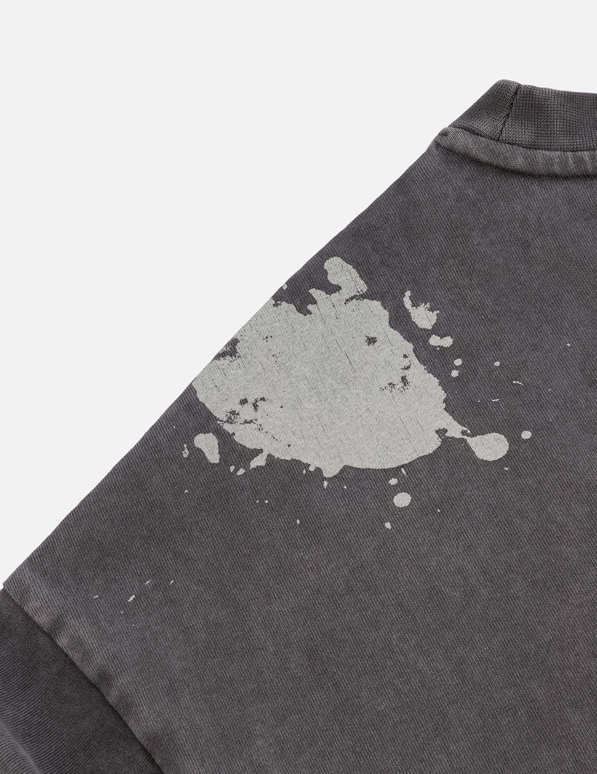 Premium Washed Cotton Logo Embroidery & Print Loose Fit T-Shirt for Men - Comfortable Casual Wear for Everyday Outfits and Street Style
