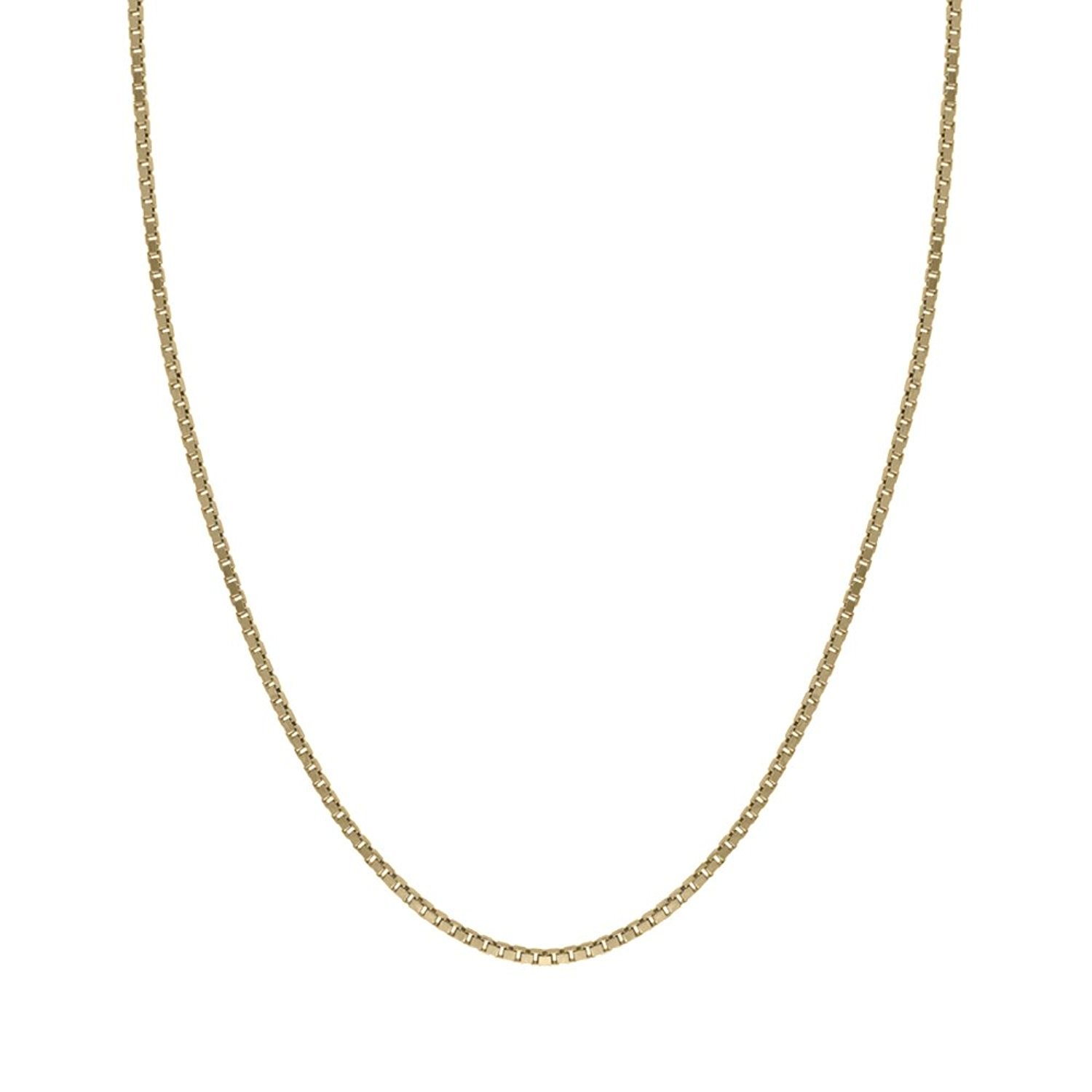 14K Solid Yellow Gold Box Chain Necklace for Women - Dainty & Elegant Jewelry Gift for Her - Perfect for Everyday Wear, Special Occasions & Layering
