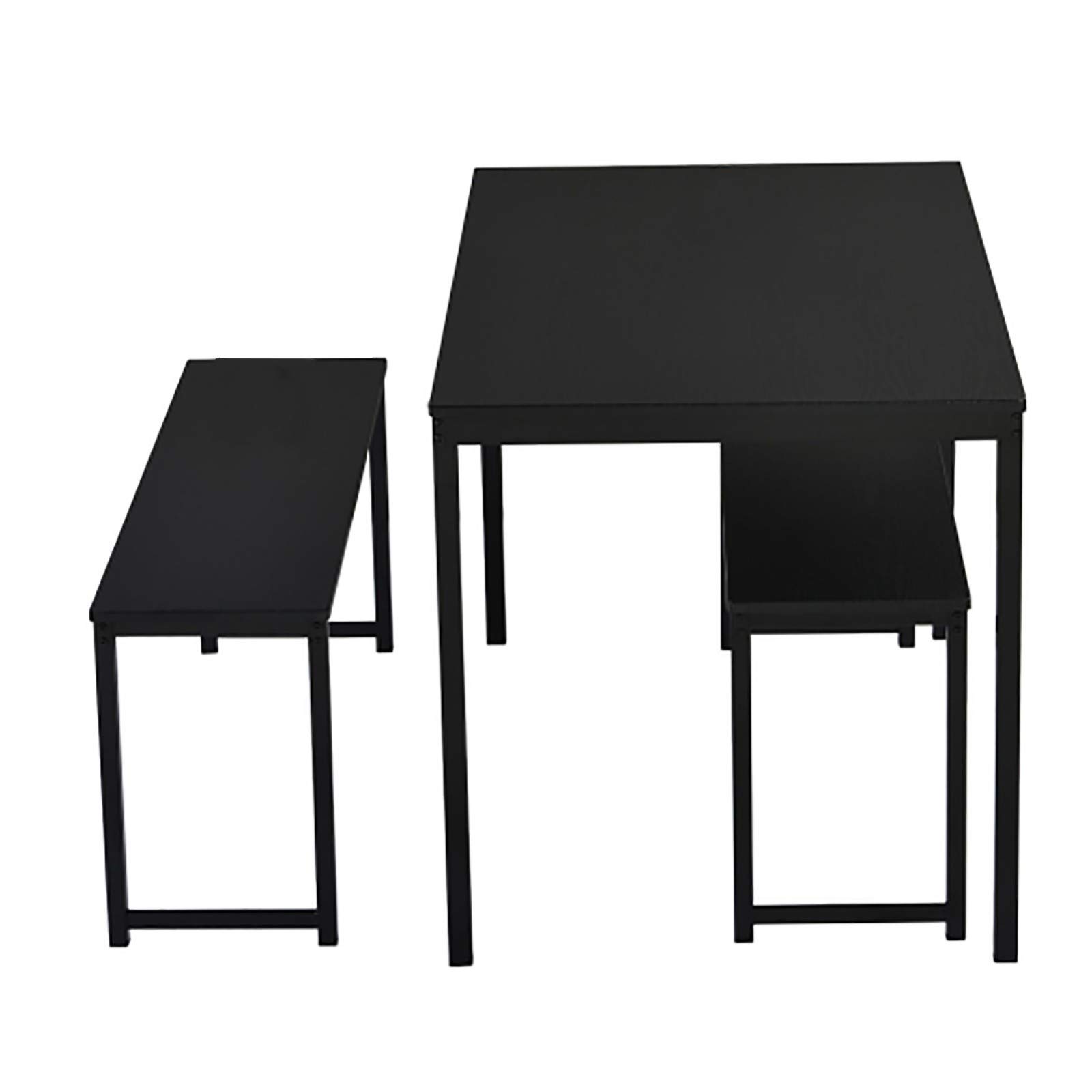 Modern 3-Piece Black Dining Table Set - Contemporary Kitchen & Home Furniture for Small Spaces | Perfect for Apartments, Condos & Cozy Dining Areas