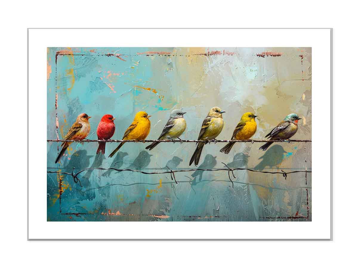 Birds on Wire Wall Art - Handmade Metal Sculpture for Home & Office Decor - Perfect for Living Room, Bedroom, or Garden Decoration