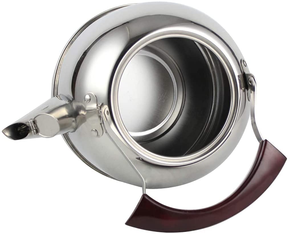 Premium Stainless Steel Whistling Tea Kettle - 5L Large Capacity Stovetop Kettle for Gas, Coal & Induction Cooktops - Classic Kitchenware for Tea Brewing & Home Decor | Perfect for Morning Tea, Camping & Cozy Kitchen Moments