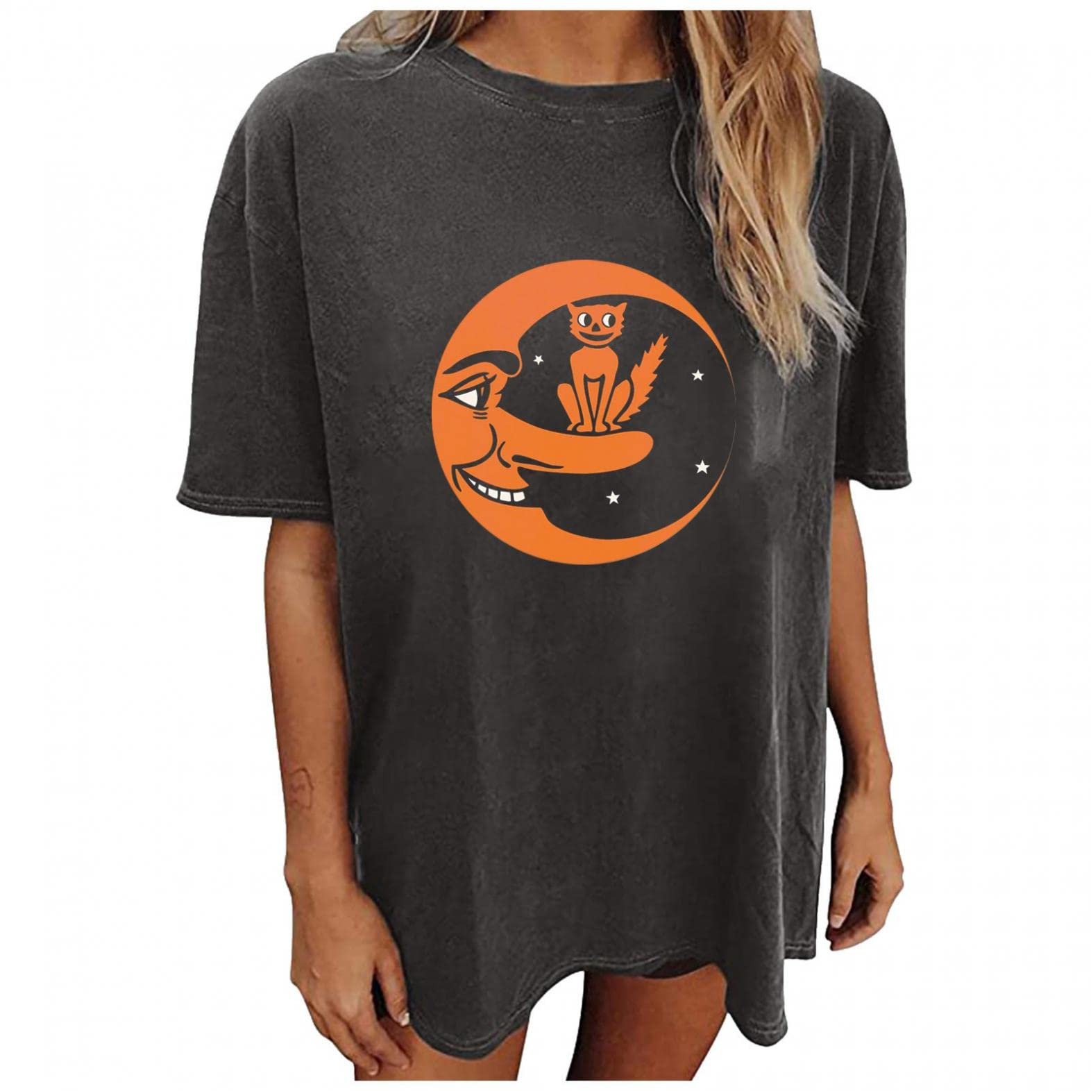 Stylish Aayomet Women's Casual Print T-Shirts - Comfortable Patterned Tunic Blouses with Oversized Fit for Work & Weekend Wear