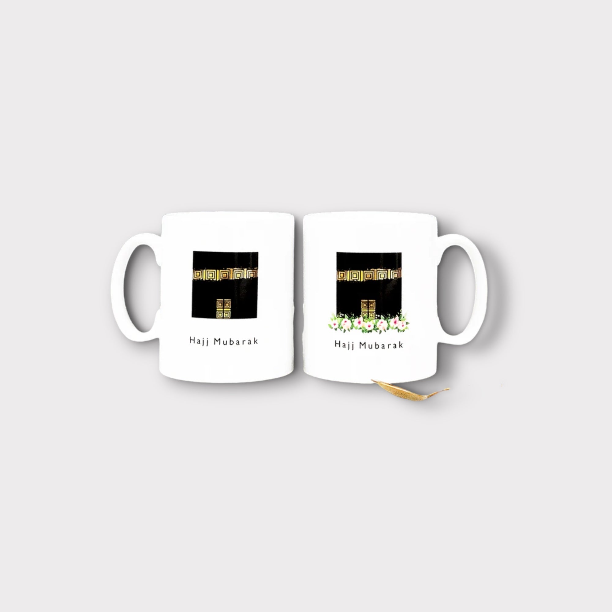 Hajj Mubarak His and Her Kaaba Mug Set - Islamic Coffee Cups for Couples, Perfect for Eid Gifts, Ramadan Decor & Muslim Home Decor