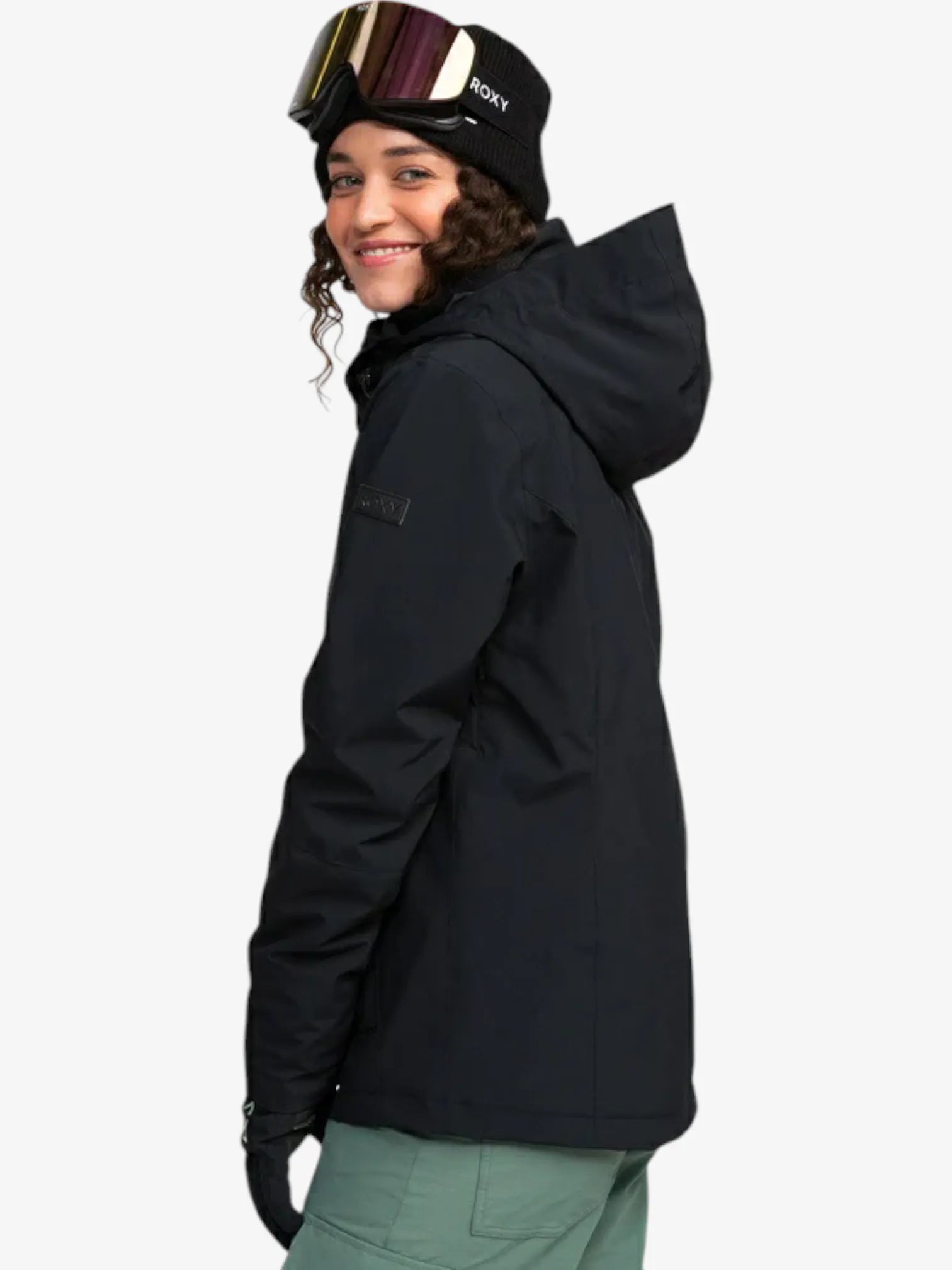 Roxy Jetty Solid NP Black Snow Jacket for Women - Waterproof Winter Coat for Skiing, Snowboarding & Outdoor Adventures