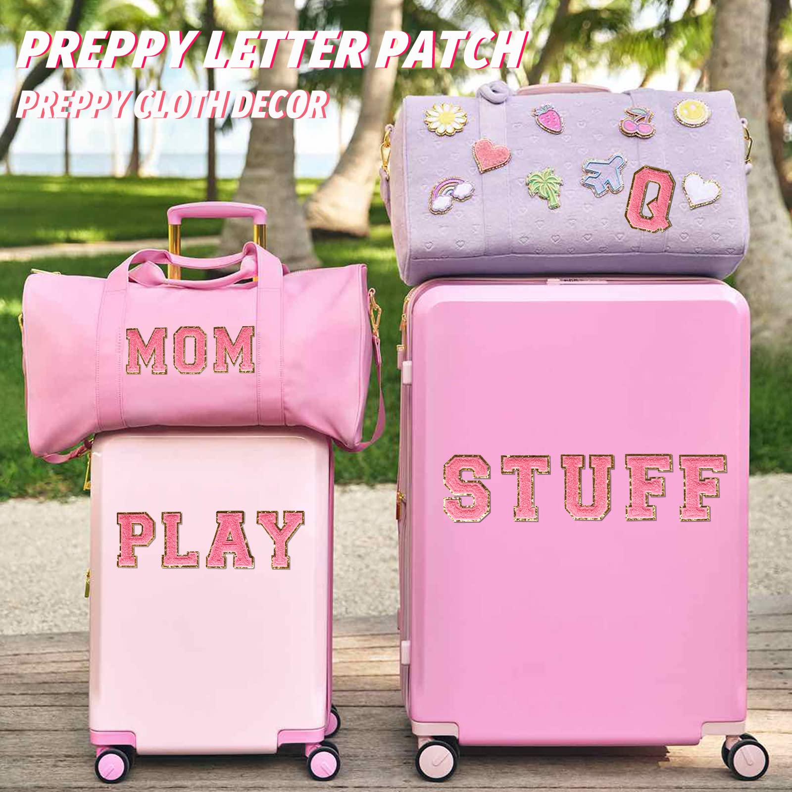 Self-Adhesive Iron-On Letter Patches - 1PC Preppy Alphabet Stickers for DIY Clothing & Varsity Jackets - Perfect for Customizing Jeans, Bags & School Spirit Gear