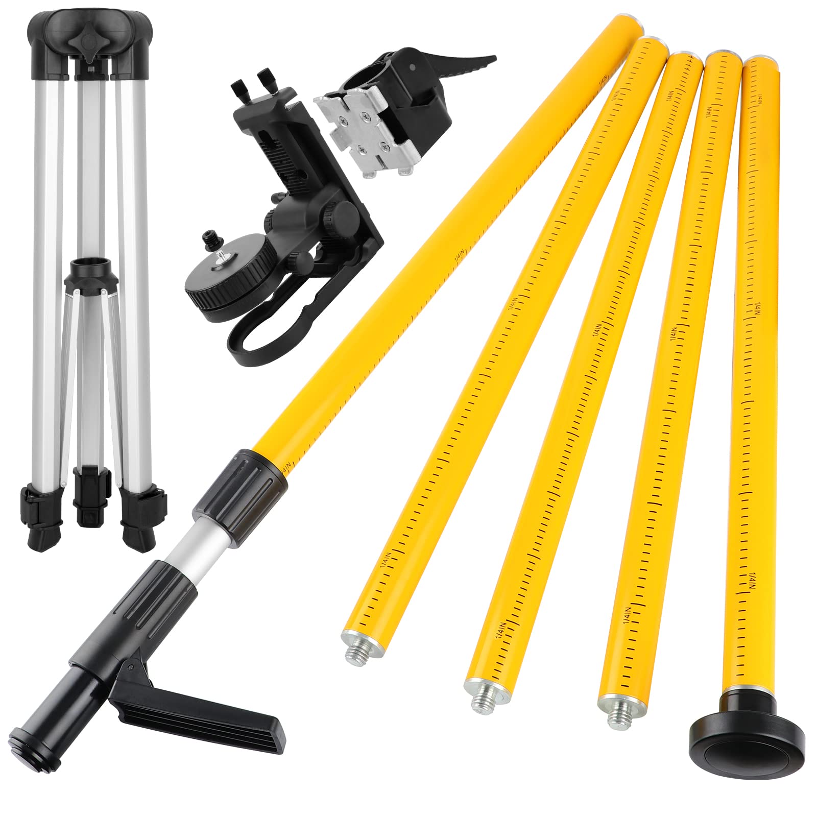 Firecore Upgraded 12 ft Telescoping Laser Pole with Tripod - Adjustable Bracket & 1/4