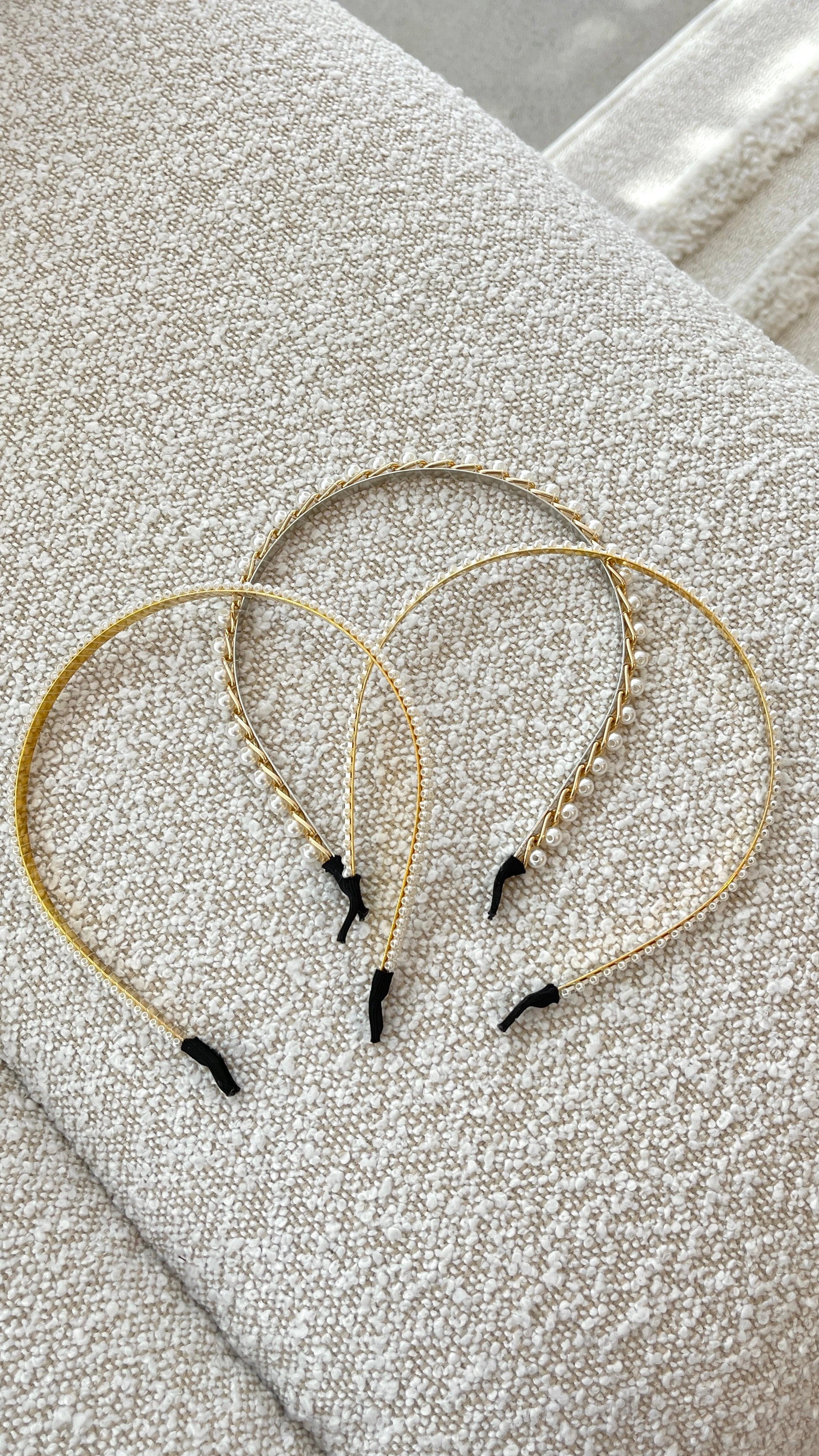 Andrea Pearl Headband Set - Elegant Hair Accessories for Women, Bridal, Party & Everyday Wear