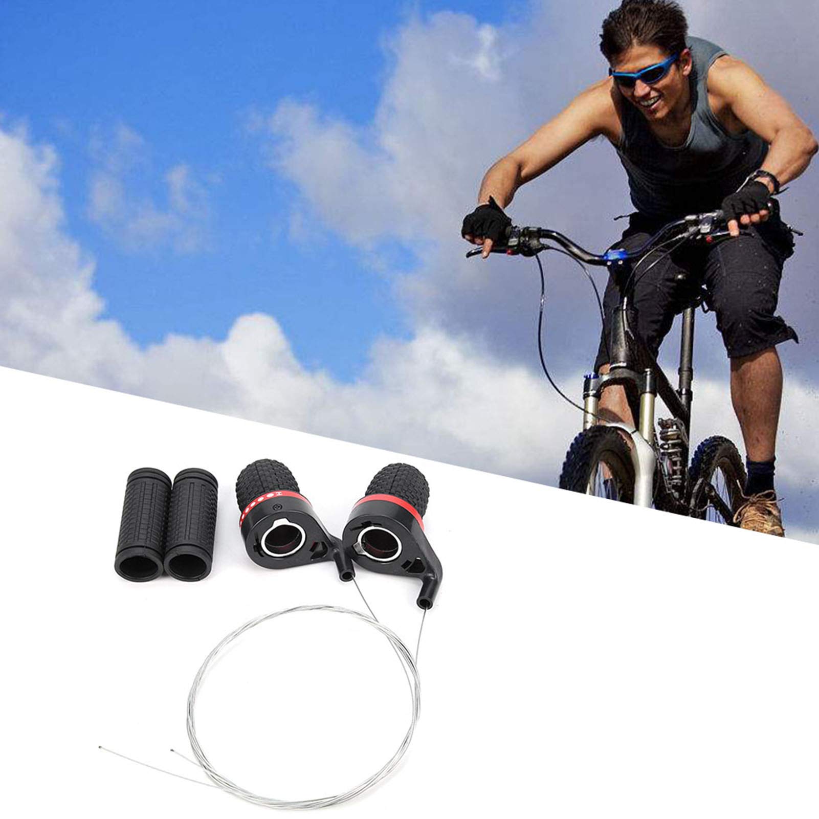 Mountain Bike Twist Shifter Set - Gear Shift Derailleur Handle for Smooth Cycling