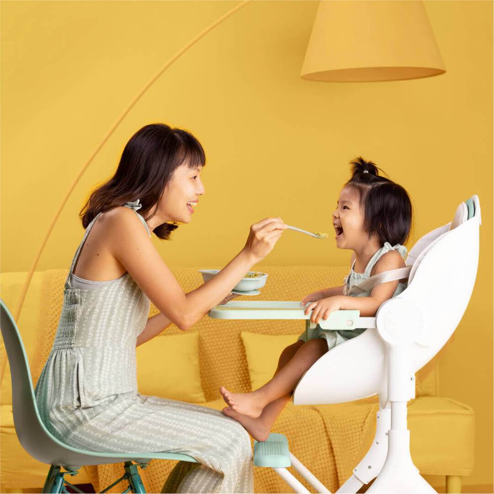 Oribel Cocoon Z Glider High Chair - Modern Baby Feeding Chair with Adjustable Height & Recline | Perfect for Dining, Weaning & Playtime at Home