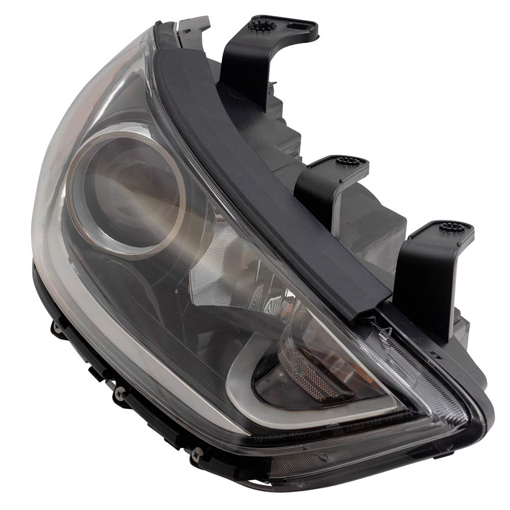 Brock Replacement Headlight Assembly for 2017-2018 Hyundai Elantra Sedan - Passenger Side Halogen Headlamp with DRL (Daytime Running Lights) - Part #92102-F3010 / 92102F3010 - Perfect for Night Driving & Enhanced Visibility