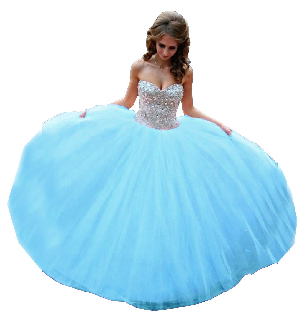 Elegant Sweetheart Neckline Beaded Backless Ball Gown - Women's Quinceanera Party Dress for Prom, Wedding & Special Occasions