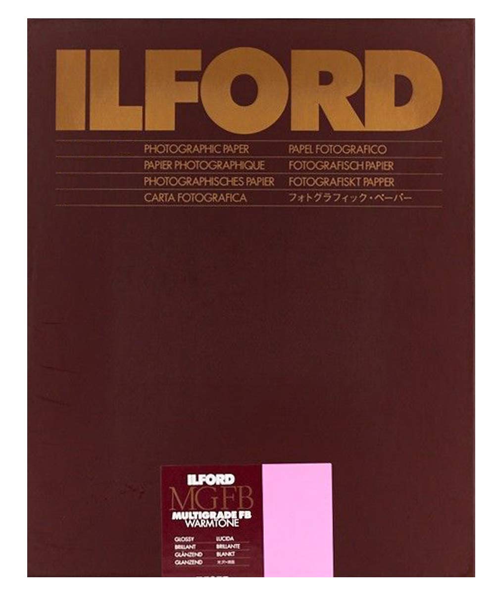 Ilford Multigrade FB Warmtone Glossy Photo Paper 8x10 Inches - 100 Sheets Pack for Darkroom Printing, Fine Art Photography & Professional Portraits