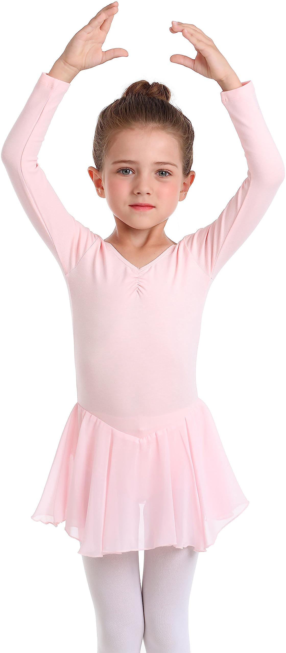 **MdnMd Girls Ballet Leotard with Skirt – Toddler Dance Outfit, Gymnastic Ballerina Dress, Classic Short Sleeve – Perfect for Dance Class, Recitals & Performance**