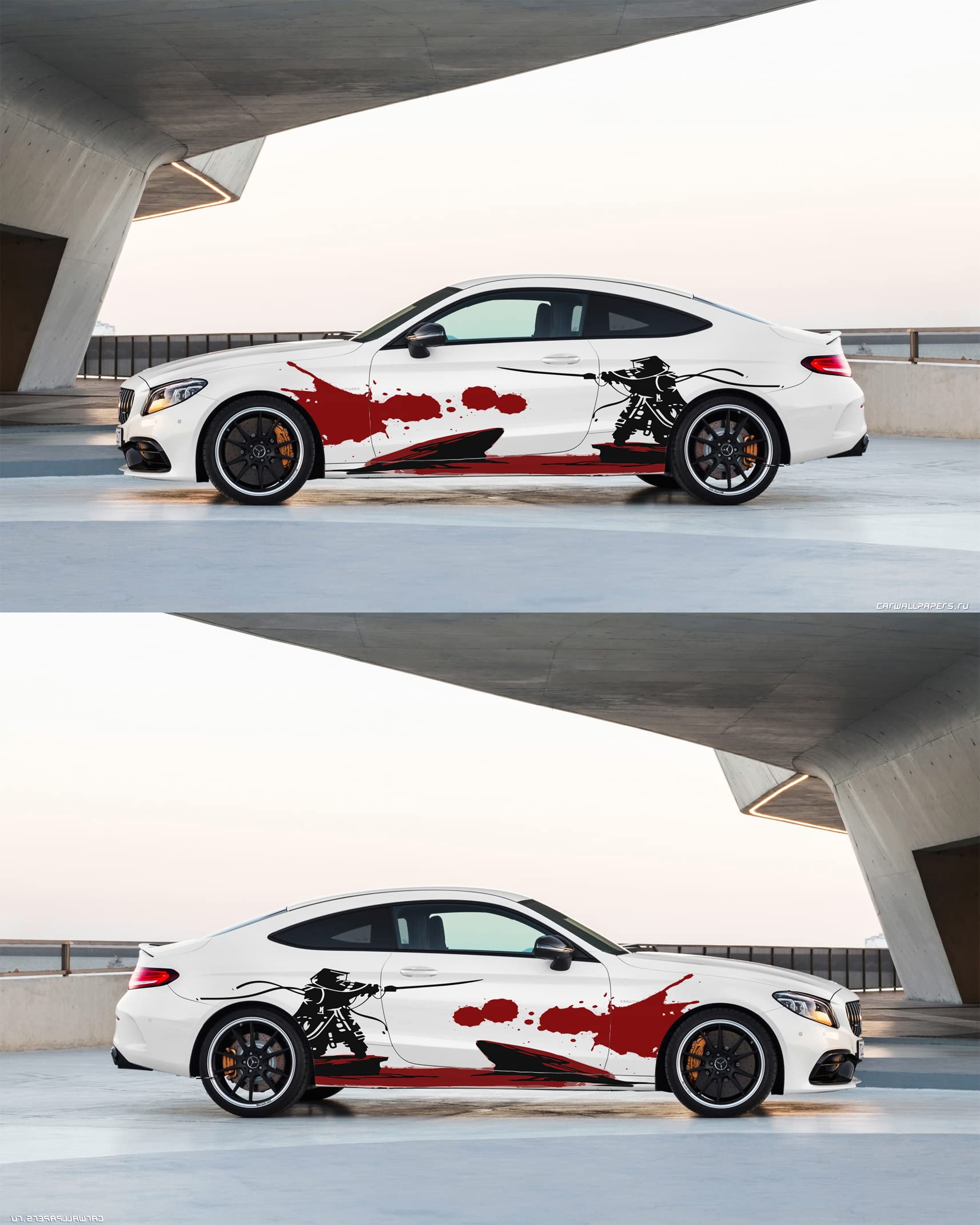 Anime Samurai Car Decal Sticker - 20x60 Inch Vinyl Graphics for Vehicles, Windows & Laptops - Premium Japanese Warrior Art Design (VSGD16-2) - Perfect for Car Enthusiasts, Anime Fans & Room Decor