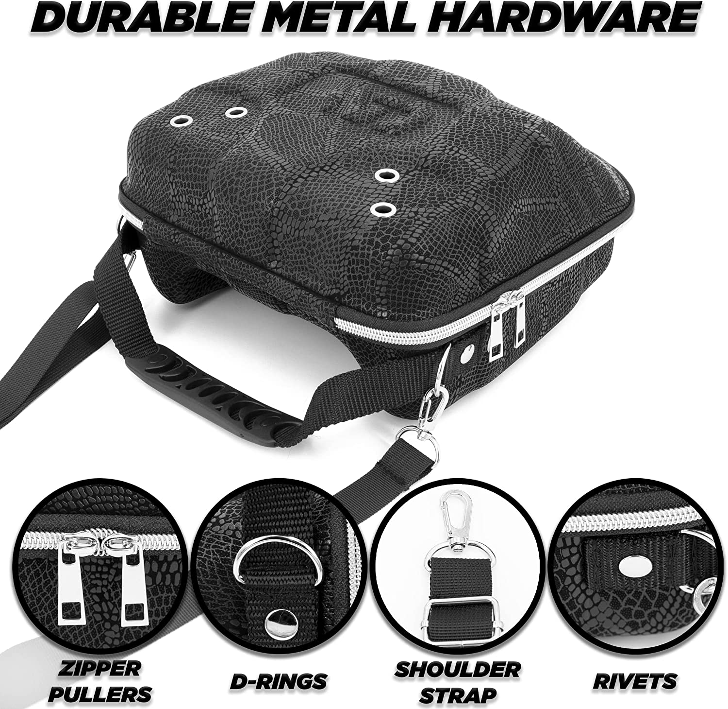 CASEMATIX Crush-Resistant Hard Shell Baseball Cap Travel Case - Protective Hat Storage for Men & Women - Perfect for Travel, Sports, and Everyday Use