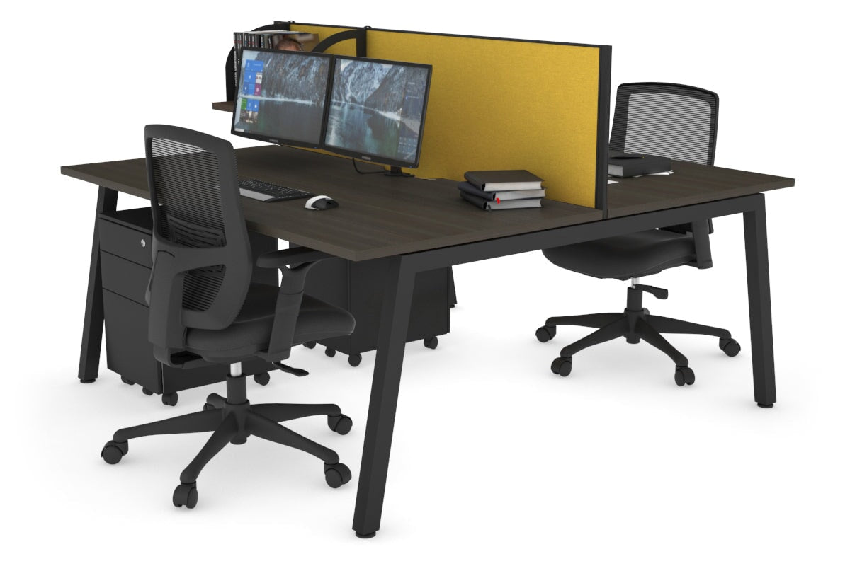 Quadro 2-Person Office Workstation Desk - 1800L x 800W with Cable Management - Perfect for Shared Workspaces & Collaborative Offices