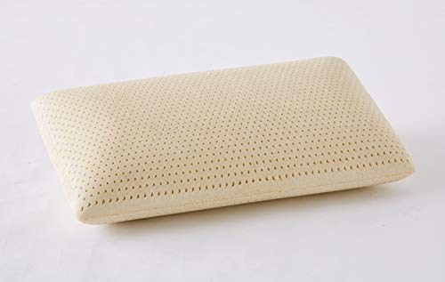 Organic Talalay Latex Pillow with Breathable Cotton Cover - Standard & Plush Firmness for Side, Back & Stomach Sleepers - Hypoallergenic & Pressure Relief for Neck Pain
