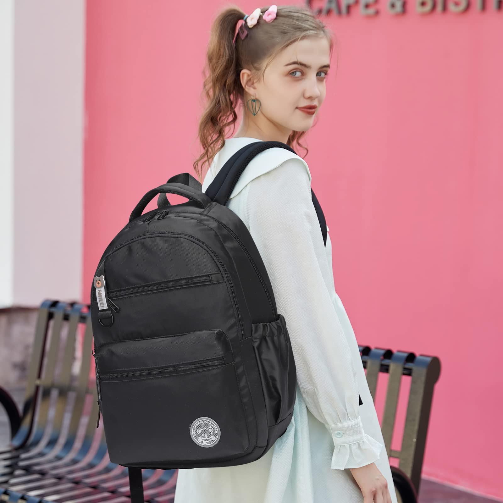 Caran·Y Lightweight Kids Backpack for School - Durable Classic Backpack for Boys & Girls Ages 6+ (Black) - Perfect for Elementary Students, Day Trips & Outdoor Adventures