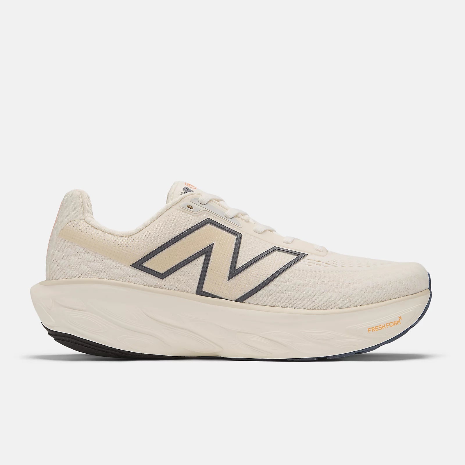 New Balance Men's Fresh Foam X 1080 v14 Running Shoes - Sea Salt/Vintage Indigo/Hot Mango - Lightweight Cushioned Sneakers for Jogging, Gym & Daily Wear