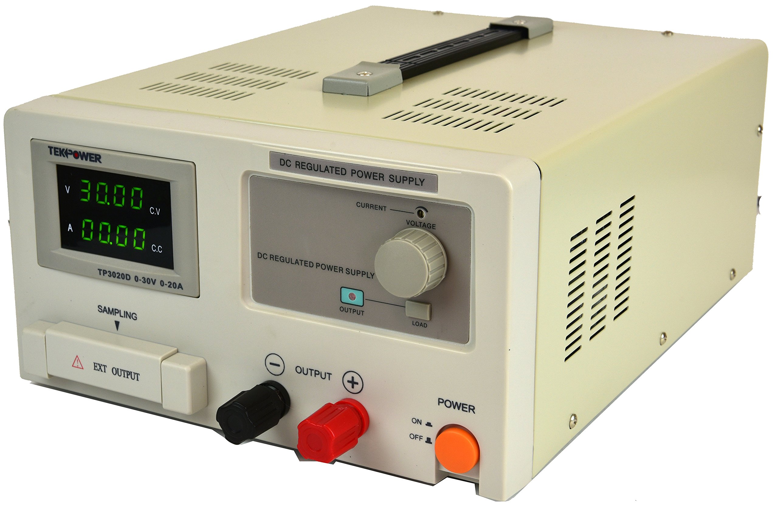 Tekpower TP12003D Adjustable DC Linear Power Supply 0-120V 0-3A, 120V Input Transformer Type Clean Power Source - Ideal for Electronics Testing, Lab Equipment & DIY Projects (Better than HY3003D)