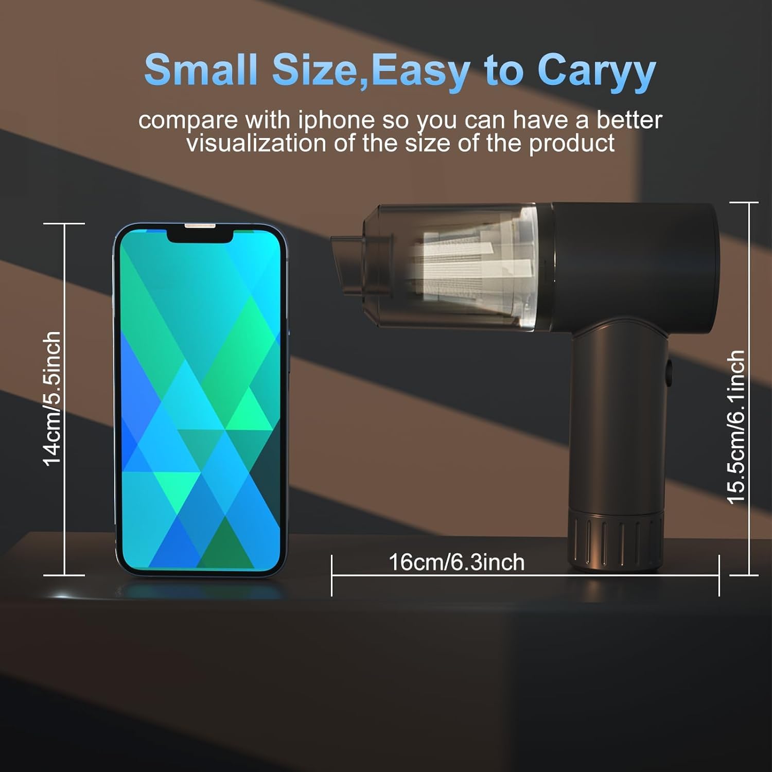 Portable Cordless Car Vacuum Cleaner - Rechargeable Handheld Vacuum for Cars & Home